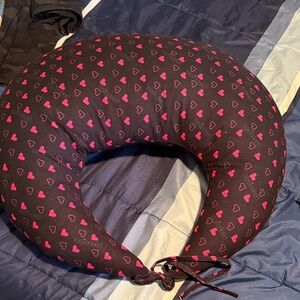 Black and Pink Heart recovery BBL pillow